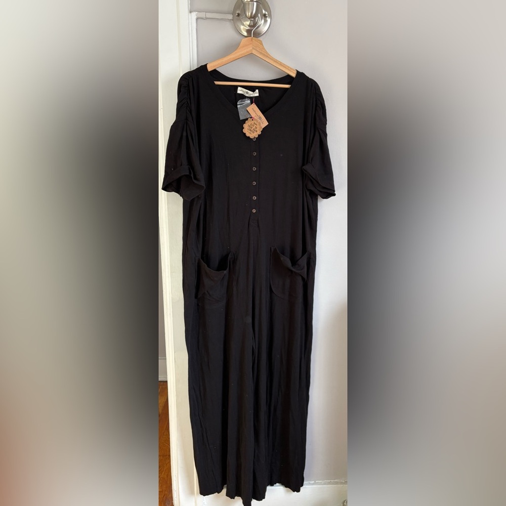 NATURAL LIFE Black Relaxed Jumpsuit